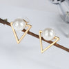 Modyle Korea New Fashion Gold Silver Color Cross Crystal Drop Earrings