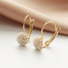 Modyle Korea New Fashion Gold Silver Color Cross Crystal Drop Earrings