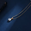 925 Sterling Silver Geometric Drop Necklace