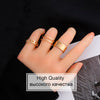 LATS Punk Metal Geometry Circular Punk Rings Set