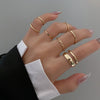 LATS 7pcs Fashion Jewelry Rings Set