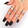 LATS 7pcs Fashion Jewelry Rings Set