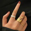 LATS 7pcs Fashion Jewelry Rings Set