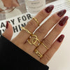 LATS 7pcs Fashion Jewelry Rings Set