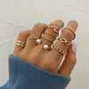 LATS 7pcs Fashion Jewelry Rings Set