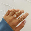 LATS 7pcs Fashion Jewelry Rings Set