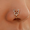 1Pc Crystal Butterfly Fake Nose Ring Non Piercing Clip On Nose Ring