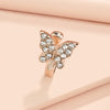 1Pc Crystal Butterfly Fake Nose Ring Non Piercing Clip On Nose Ring