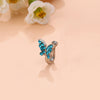 1Pc Crystal Butterfly Fake Nose Ring Non Piercing Clip On Nose Ring