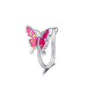 1Pc Crystal Butterfly Fake Nose Ring Non Piercing Clip On Nose Ring