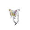 1Pc Crystal Butterfly Fake Nose Ring Non Piercing Clip On Nose Ring