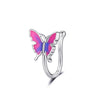 1Pc Crystal Butterfly Fake Nose Ring Non Piercing Clip On Nose Ring