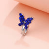 1Pc Crystal Butterfly Fake Nose Ring Non Piercing Clip On Nose Ring