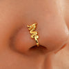 1Pc Crystal Butterfly Fake Nose Ring Non Piercing Clip On Nose Ring