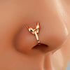 1Pc Crystal Butterfly Fake Nose Ring Non Piercing Clip On Nose Ring