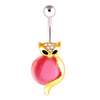 1Pcs Rabbit Fox Navel Piercing Dangle Belly Ring