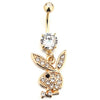 1Pcs Rabbit Fox Navel Piercing Dangle Belly Ring