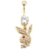 1Pcs Rabbit Fox Navel Piercing Dangle Belly Ring