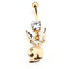 1Pcs Rabbit Fox Navel Piercing Dangle Belly Ring